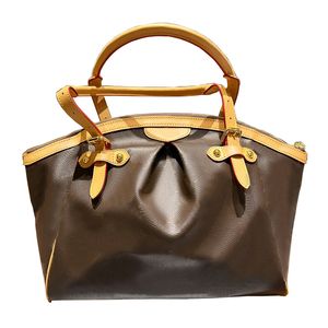 Designer Femmes enrobées en toile Dumpling Hobo Tote Sac de luxe Fleurs de luxe L Match Sacs Sacs Lady Adjsutable Brown Cowhide Cuir Handle Shopping Hands