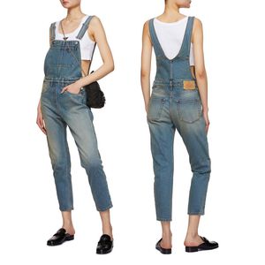 Designer Dames Denim Overalls Mode Streetwear Potlood Broek Hoge Taille Riem Rechte Jeans Broek groothandel merk