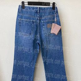 Ontwerper vrouwen denim broek jeans broek luxe vrouw uitlopende negen kwart broek casual trendy Jean broek maat 25 26 28 28 29 30