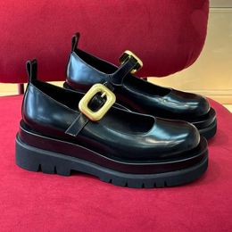 Designer Damen Kleid Schuhe Luxus Metall gebürstetes Leder Monolith Loafer Plateauabsatz EU35-41 mit Box