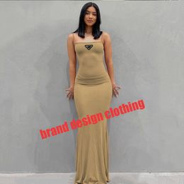 Designer Women Jurks Classic Breat Dress Fashion Letter Patroon Korte mouw hoogwaardige vrouwen kleding