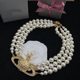 Ontwerper Dames Mode-sieraden Metalen Parelketting Gouden Ketting Prachtige accessoires Feestelijke prachtige geschenken