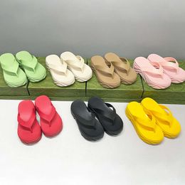 Diseñador Flip Flip Sandalias de playa Slippers de goma Summer Summer Cool Soft Shops Outdoor Slides with Box 554