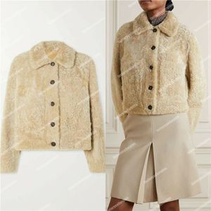 Designer Femmes fourrure brunello veste femme printemps et boutons d'automne deux côtés portent des manteaux en peluche