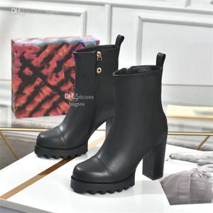 Designer Women High Heel Boots Fashion Louiseity Ankle Booties Woman Platform Leather Boot Luxe Winter Viutonity XFBBHDG