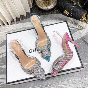 Zapatos de tacón alto de diseñador para mujer, zapatos de boda de charol rosa y azul, punta fina, tacones de gatito, zapatos de fiesta, talla 35-40