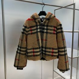 Designer damesjack fleecejack dik warm dons klassiek retro Antumn winter lam kasjmier fleece jas paar winterjassen