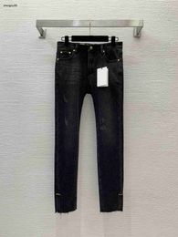 designer dames jeans merkkleding dames broek split ontwerp stretch kachelpijp negen voet vrijetijdsbroek Jan 08