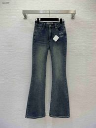 designer femmes jeans marque vêtements dames poche logo brodé étiquette en cuir décorée avec taille haute élastique slim et pantalon 11 janvier