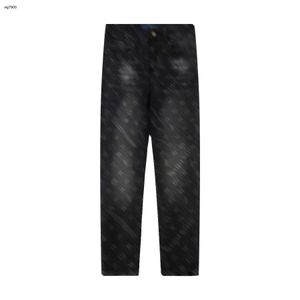 Designer Dames Jeans Merklogo Decoratieve Schuimprint Jongen Broek Maat SML XL XXL Mode Knop Rits Mannelijke Broek Nov04