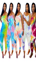 Designer Femmes Jumps Crie Dye Sling Pyjama GnoSies Sans manches en manches Été Plays Cuits Rompers Plus Taille pantalon Femmes Vêtements décontractés 3815087