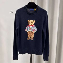 Designer Women Knits Bear Pull Polos Pullover broderie pulls en tricot à manches longues en laine imprimée décontractée Coton Soft Unisexe Men Hoodie 33