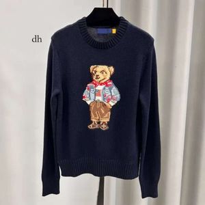 Designer Women Knits Bear Pull Polos Pullover broderie Pulllaes en tricot à manches longues Coton imprimé à manches longues Coton Soft Unisexe Men Hoodie 92