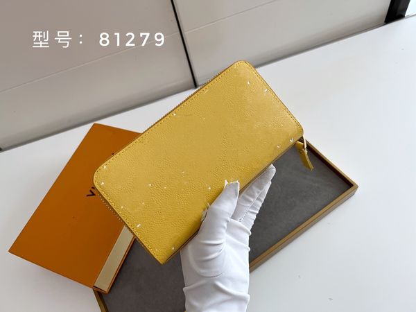 Designer femmes portefeuilles en cuir coloré lettre vieille fleur fermeture éclair portefeuille printemps dans la ville grande capacité longues pochettes fermeture éclair poche luxe dames porte-monnaie