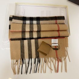 Designer Women Man Classic Plaid Sjalf Modemerk 100% kasjmier sjaals voor winterdames en heren lange wraps maat 180x30cm kerstcadeau s