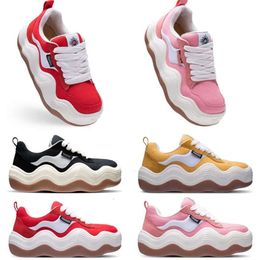 Diseñador Mujeres Men Sneakers Sneakers Platform Canvas Dad Zapatos Triple Wavy Wave Suele Panel de pan Fatter