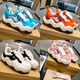 Designer Women Men Melted Sneakers Platform Canvas Dad Shoes triple Wavy Wave Sole Bread Trainers Chunky Thick Soled Rubber Trainer Sneaker 8d3