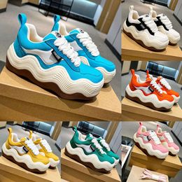 Designer Women Men Melted Sneakers Platform Canvas Dad Shoes triple Wavy Wave Sole Bread Trainers Chunky Thick Soled Rubber Trainer Sneaker 76f