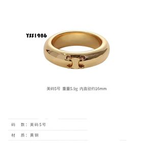 Designer Women Men Sier Fashion Gold Letter Band Ring Couple Rings cadeau