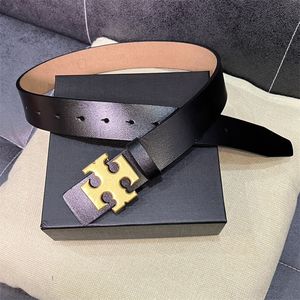Diseñador Mujeres Cinturones para hombre Cinturón de lujo de cuero genuino Cinturones de oro para mujer Cinturón clásico de piel de vaca de dos capas Cintura Ceinture 5 Color tories burch