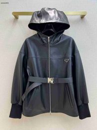 Diseñador mujer nuevo traje chaqueta de manga larga moda con capucha señoras alta calidad cremallera pecho logo chica abrigo Nov29 mujer