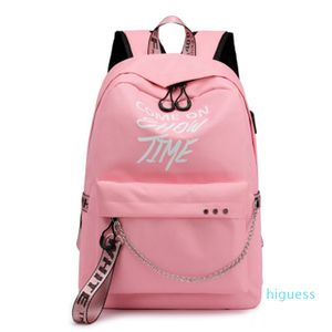 Designer- Femmes Oxford Lumineux Lettre Sac À Dos Adolescente Mode Preppy Sacs D'école Étudiant Étanche Sac À Bandoulière