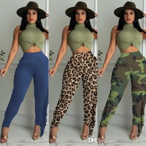 Pantalones de diseñador para mujer 2023 nuevos pantalones ajustados sexis bonitos deportivos informales con borlas pantalones de talla grande 8 colores S-XXL