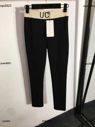 pantalons pour femmes de créateurs de haute qualité Lettre Ruban fille Leggings Taille S-XL mode Pantalon élastique et amincissant Nouvelle inscription June25