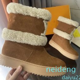 Designer femmes oreiller hiver bottine fleurs imprimer chaussures à lacets en plein air imperméable vers le bas de luxe garder au chaud coton chaussure de neige