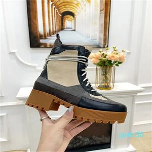 Designer Dames Platform Desert Boot Suède Monogrammen Canvas Beige Donkergrijs Winter lederen Casual Schoenen Top Luxe Mode Dames