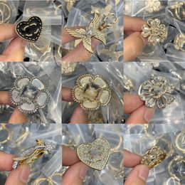 Ontwerper Damesringen Parel Letter Ring Luxe Zilveren Verlovingsringen Voor Dames Ontwerpers Sieraden Gouden Ring