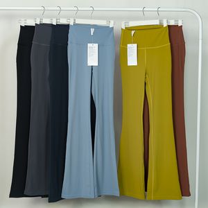 Pantalones activos de diseñador para mujer, pantalones elásticos acampanados de Yoga, pantalones de ejercicio de secado rápido de cintura alta para apretar el abdomen y levantar la cadera