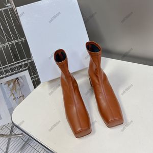 Bottines pour femmes Designer Martin Boots Advanced Bottes courtes élastiques pour femmes d'automne et d'hiver Voyage vacances mode élégant noir et blanc marron