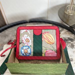 Bolso de diseñador para mujer Moda para niñas Bolso de cámara de flores de lujo Bolsos de cuero genuino Bolsos de mujer Bolsos de mensajero de hombro bolso de mujer crossbody