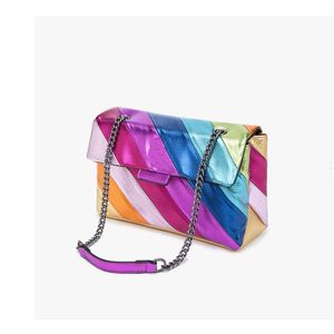 Designer dameszak handtas gesplitste ketting draagbare schouder crossbody tas regenboogtas voor womancyx042406