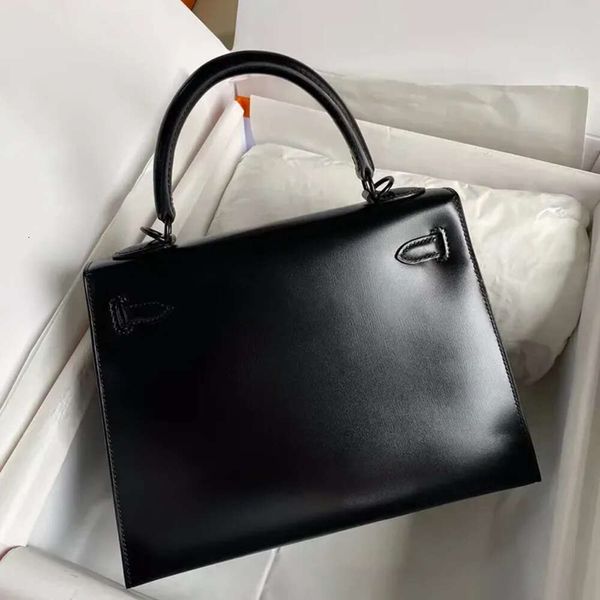 Sac de designer pour femmes HASS Box Cuir Lady Marque à la main Brillant Classique Mode Rétro Tempérament Sac à main Fourre-tout Gun Couleur Cool Peau de vache 2414