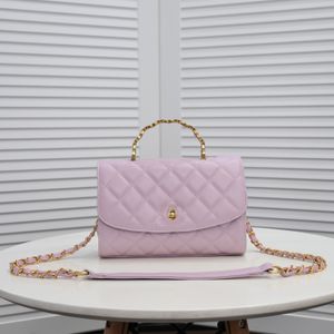 Sac pour femme de créateur Fourre-tout en cuir de mouton de luxe Sac à bandoulière élégant Sac à bandoulière classique à clapet Sac rose pour filles Deux tailles