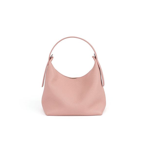 Sac pour femme de créateur - Fourre-tout de luxe discret, style vieil argent, chic décontracté, sac à main en cuir de grain supérieur, sac à bandoulière à une épaule Bleu Barbie