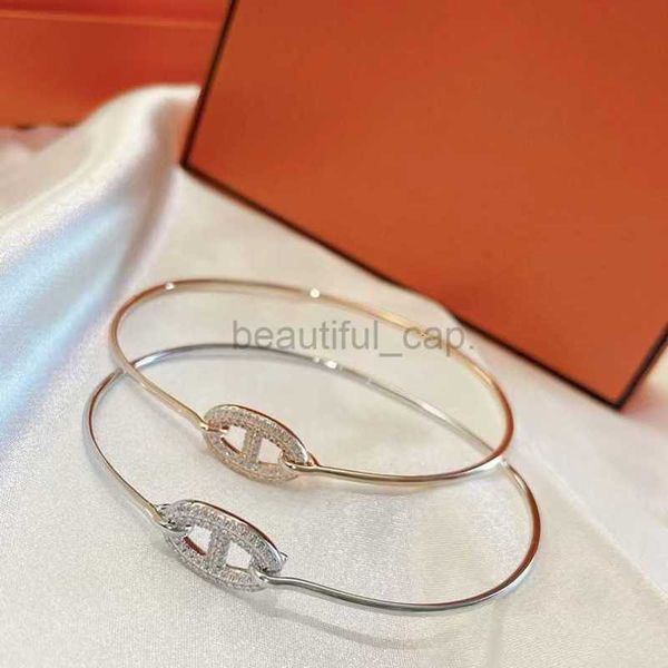 Designer Women's Brangle Luxury Bracelet pour femmes Tennis Silver Plein de nez Porce Bracelet 18k Rose Gold Femme Designer Fashion Bijoux