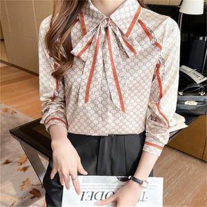 Designer Women's Blouses Luxury Shirts Fashion Classic Print T-shirt T-shirt Casual Long Sleeve Tops plus taille pour femmes