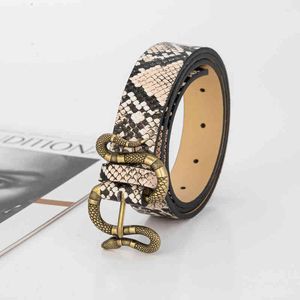 Designer Women's Brand Snake Fashion Leather For Women Luxury Pink Buckle s Men Belt