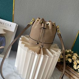 Bolso tipo cubo para mujer de diseñador, bandolera de lujo con estampado de moda, bolso clásico de alta calidad, mini cuero 1:1