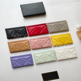 Mini billetera de cuero con tarjetero de diseñador para mujer221L