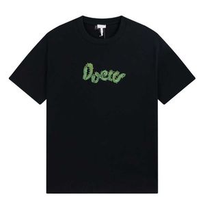 Ropa de diseñador para mujer 20% de descuento Camisa Versión alta 23 LW Verano Exclusivo Planta tropical Cactus Bordado Manga