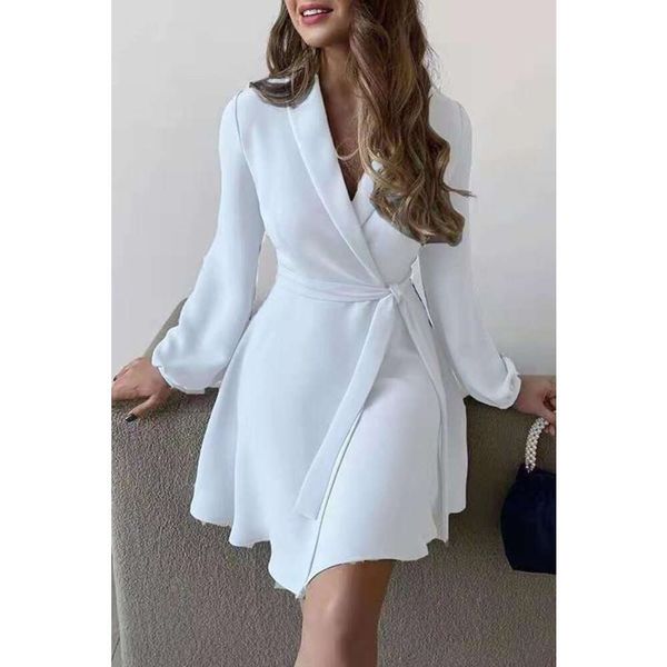 Vêtements pour femmes de créateurs Marque britannique pour femmes grande ceinture pendule maxi robe mode manches longues vêtements dames robes femme décontractées plus modèles pour femmes MT7D