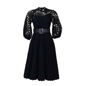 Designer Vêtements pour femmes Robe d'été grande dentelle crochet fleur sexy évider robe plissée femmes vêtements modes femme robes modèles robes maxi blanches UZZJ