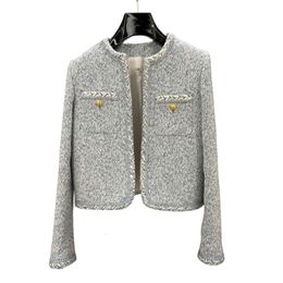 Designer Femmes Manteau Hommes Femmes Original Qualité Femmes Vintage Tweed Blazer Veste Manteau Femme Milan Piste À Manches Longues Tops Vêtements Costume A110