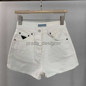 Designer dames cowboys shorts zomer nieuwe witte denim shorts dames hoge taille afslank veelzijdige losse wide been broek