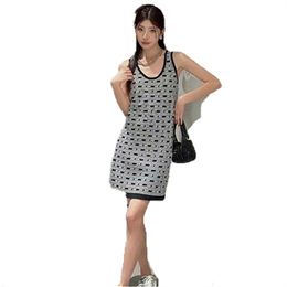 Diseñador Vestido para mujeres Sexy Slim Fit Mini falda Summer Classic Garn-Engleto de cuello en sentido sin cuello