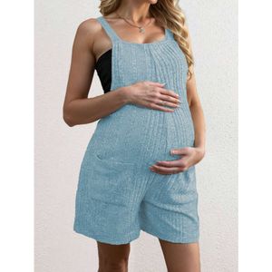 Mono casual de moda para mujer de diseñador 2024 Primavera / Verano Nuevas mujeres embarazadas Correa mono pantalones cortos y pantalones de cuerpo ropa de maternidad ropa de maternidadPX3W